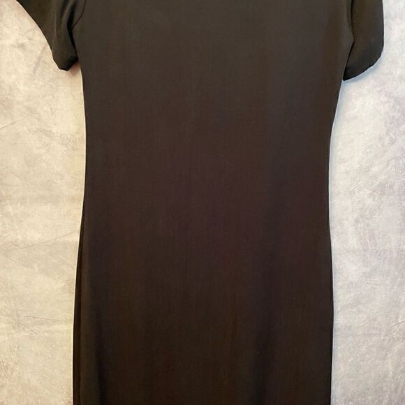 Talbots Black Button front Dress size 4 maxi work weekend peasant cottagecore - Picture 8 of 10